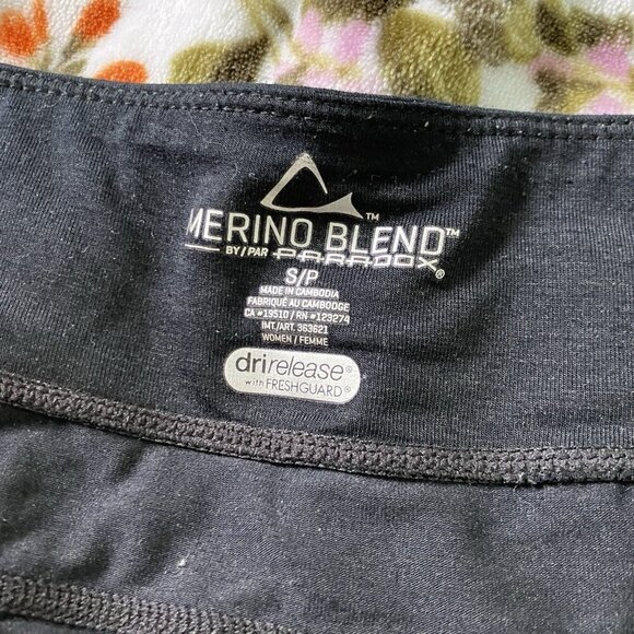 Paradox Merino Wool Thermal Leggings Womens S Black Dri-release Base Layer - Picture 3 of 11